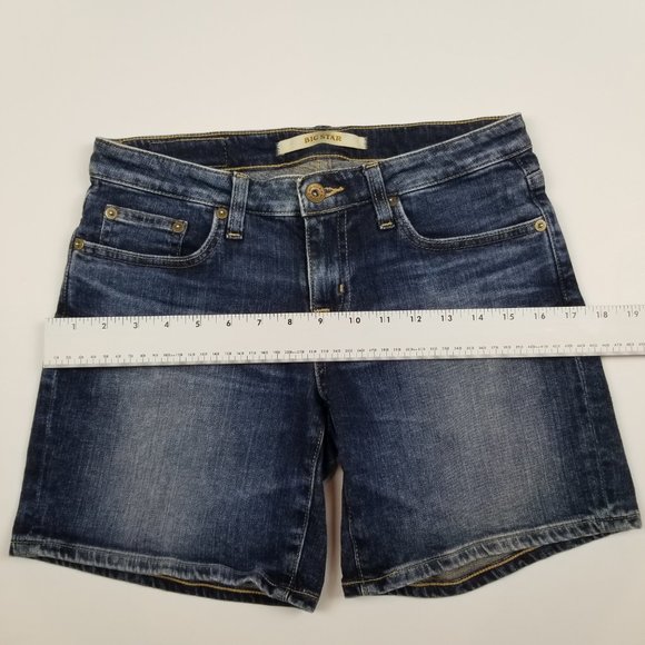Big Star Hermosa Remy Denim Jean Shorts Dark Wash 6" Inseam sz 26 - Picture 7 of 10